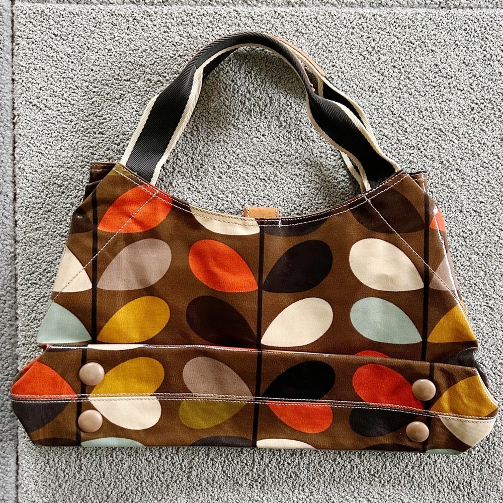 Orla Kiely Signature Pattern Coated Canvas Shoulder B… Gem